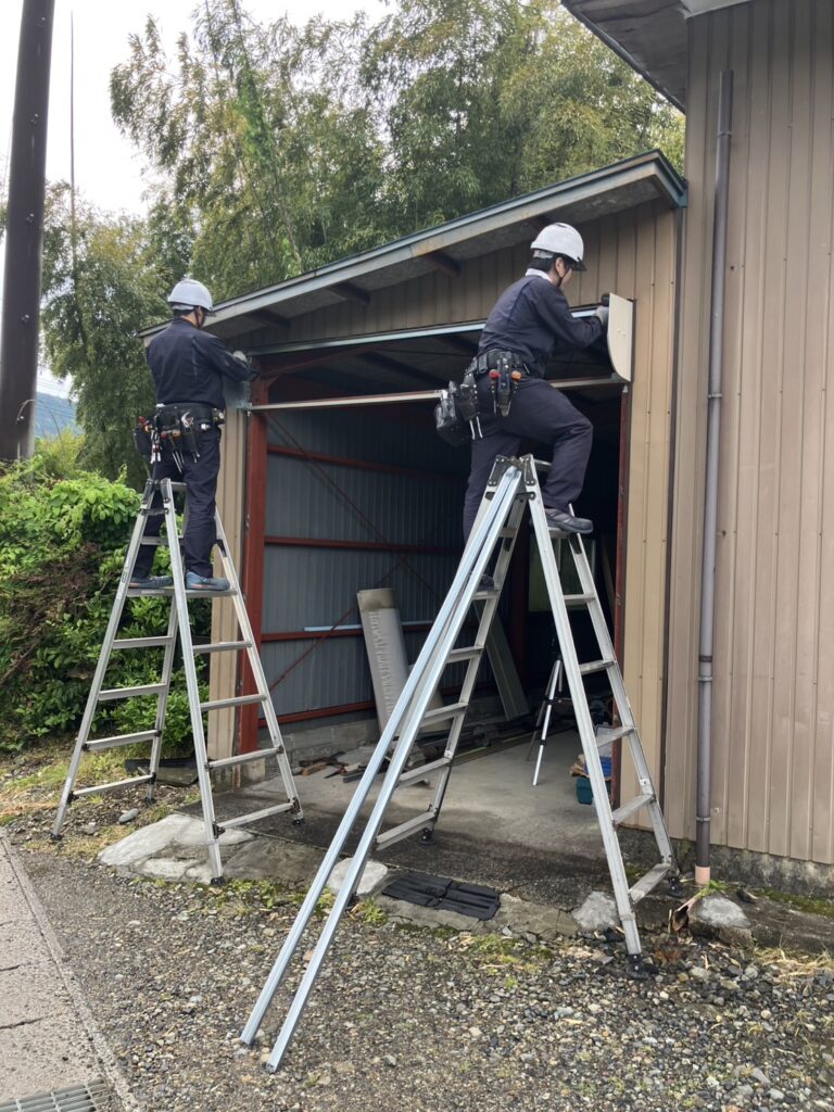 揖斐郡　シャッター取替