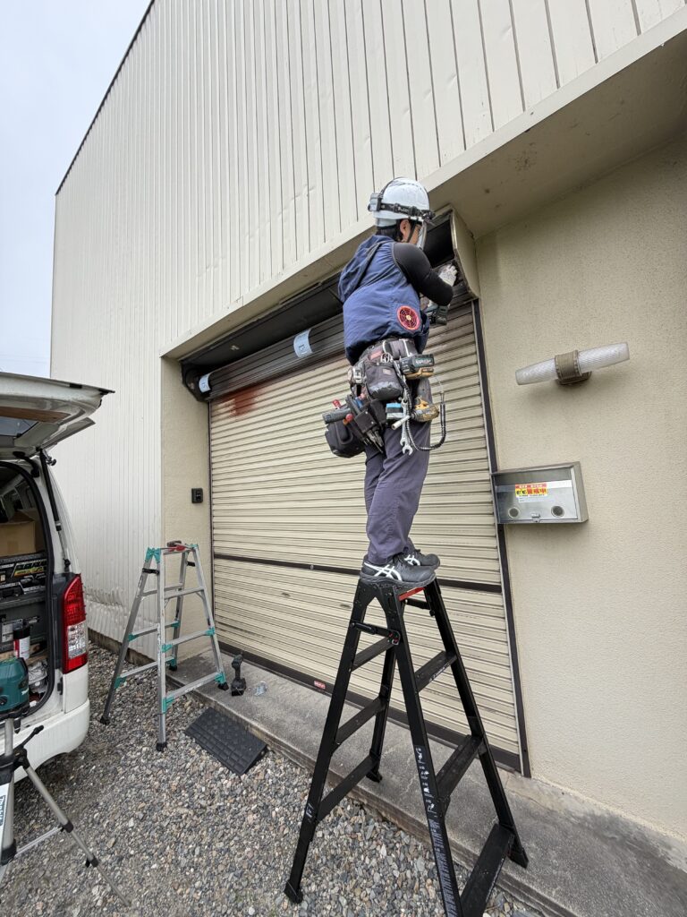 手動シャッター電動化工事
